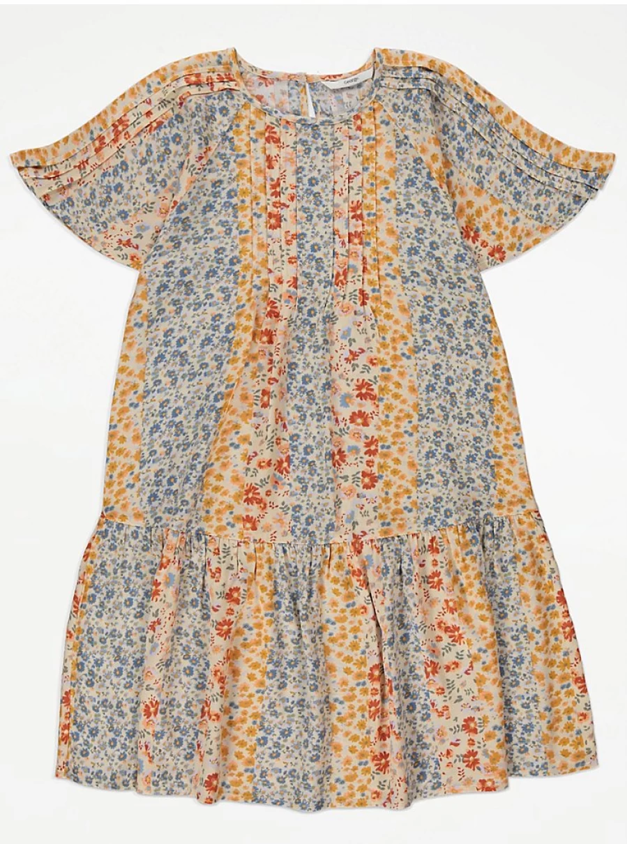 "George at Asda Girls Floral Stripe Pintuck Dress – Reviews & Style Guide"