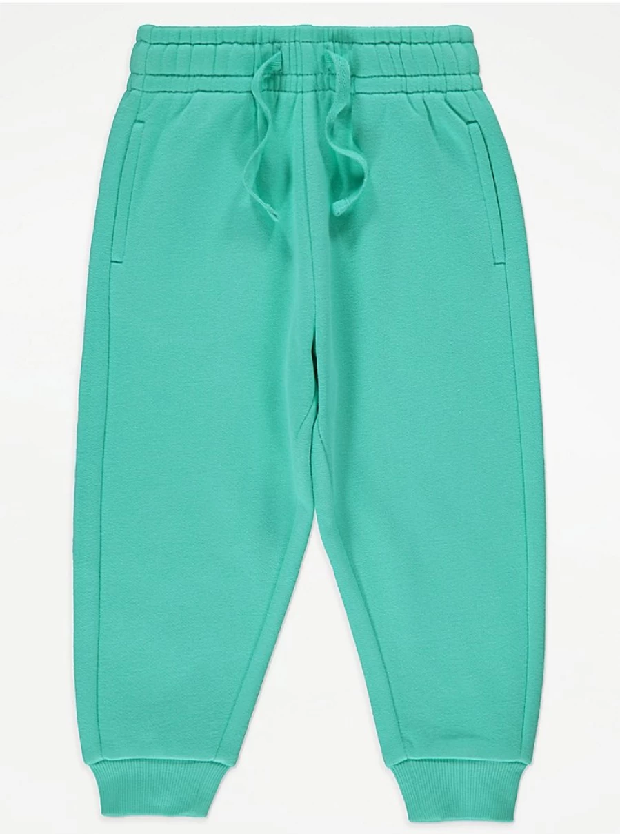 "George at Asda Kids Bright Green Cuffed Joggers - Comfortable & Stylish Activewear"