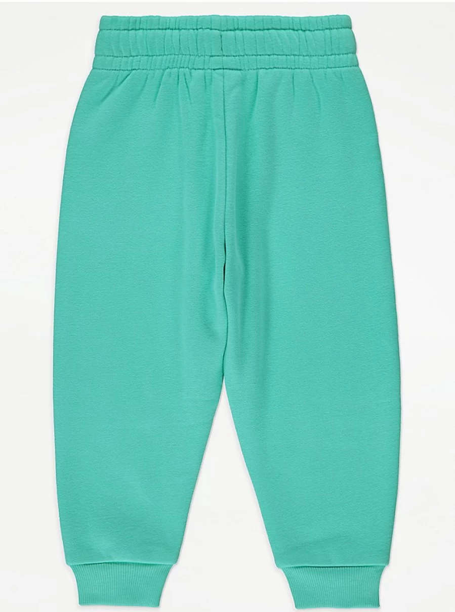 "George at Asda Kids Bright Green Cuffed Joggers - Comfortable & Stylish Activewear"