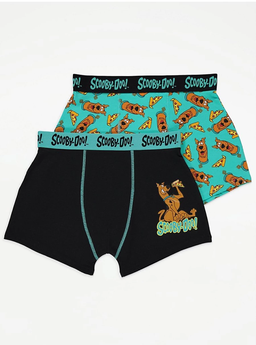 Men's Scooby-Doo Novelty Pizza Print Boxer Shorts 2-Pack - George at Asda Official