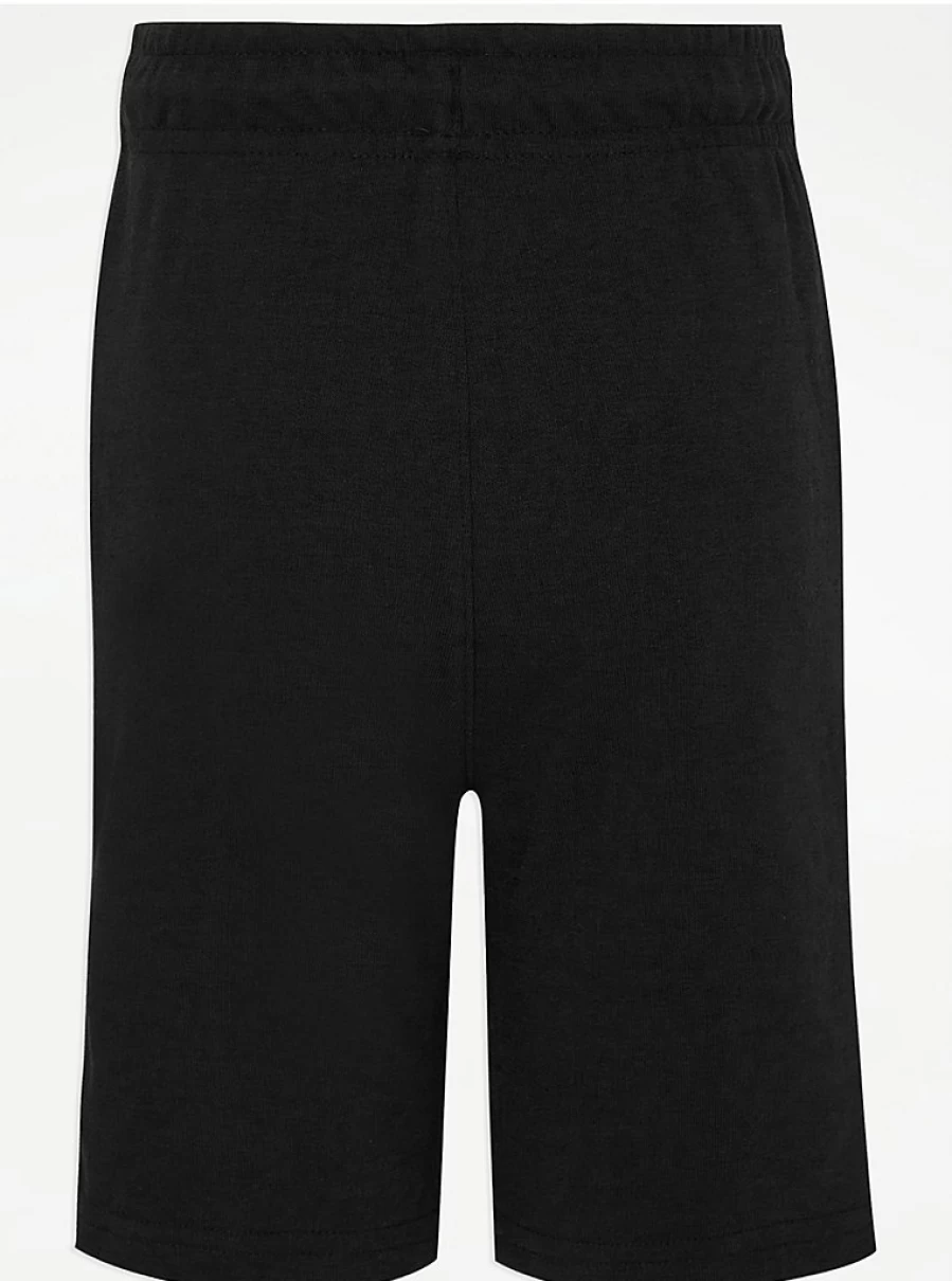 "George at Asda Boys' 2-Pack Black School Shorts – Comfortable Jersey Uniform Shorts"