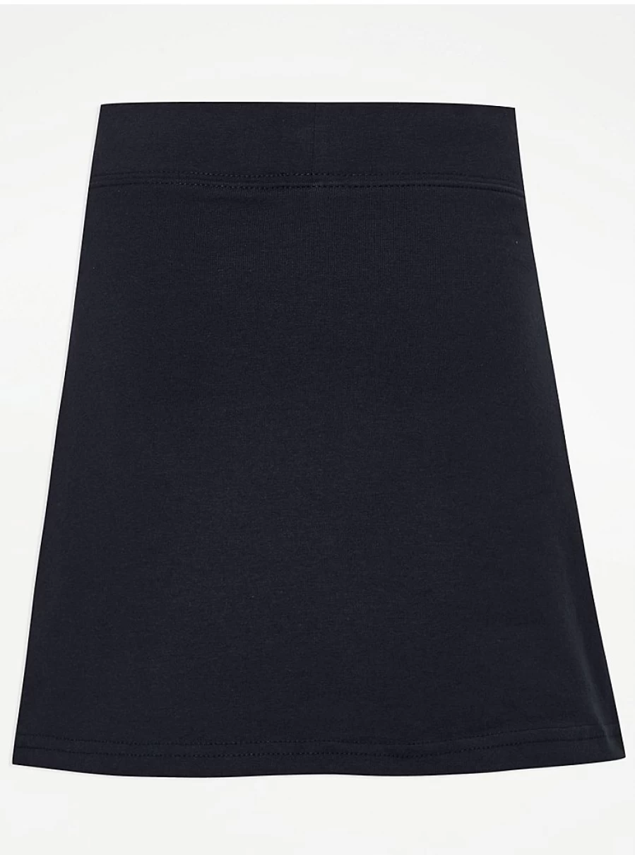 "George at Asda Girls Navy School Skorts 2-Pack – Comfortable Uniform Shorts for School"