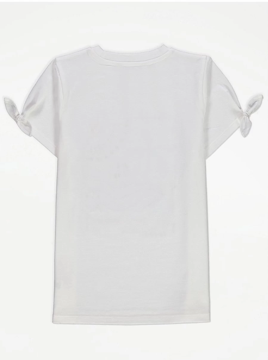 "George at Asda Kids White Sequin Island Boat T-Shirt | Comfortable & Stylish Children's Top"