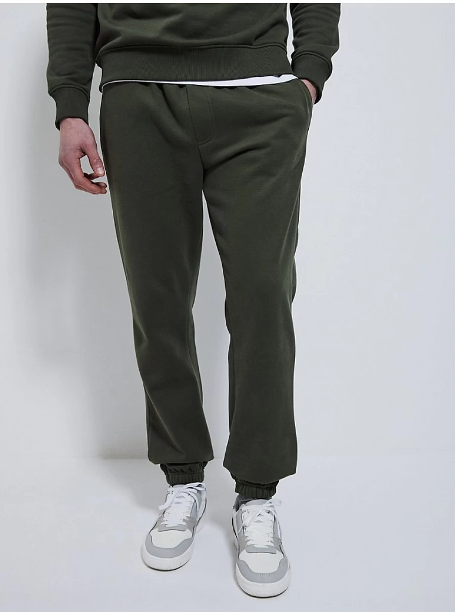 Men's Plain Khaki Jersey Joggers by George at Asda | Comfort Fit Casual Trousers
