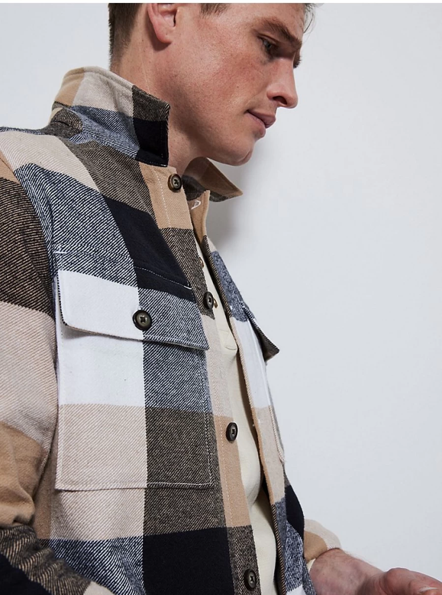 "George at Asda Men's Neutral Checked Shacket – Review & Style Guide"