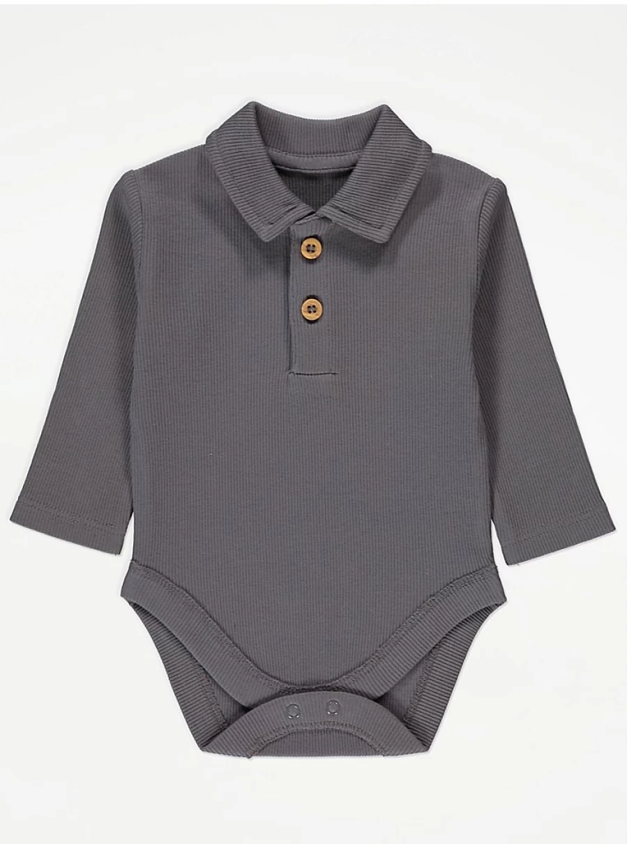 "George at Asda Boys Grey Collared Bodysuit and Dungaree Outfit – Baby Clothing Review"