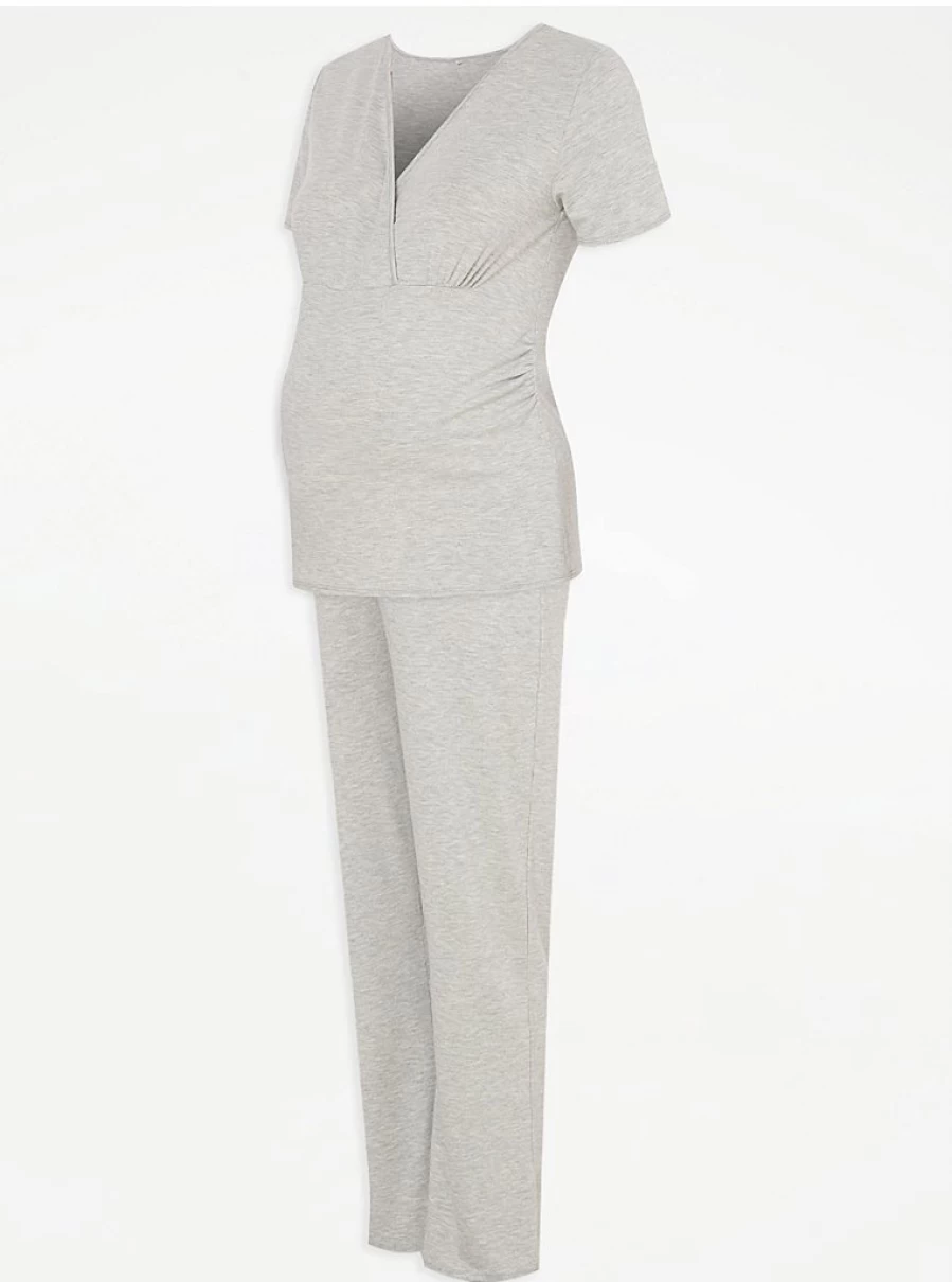 "George at Asda Baby Grey Wrap Front Pajamas – Soft Maternity Sleepwear Review"
