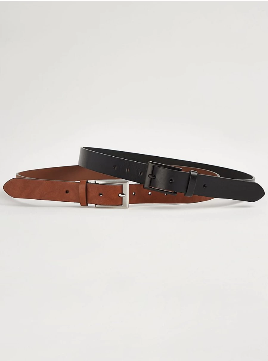 "George at Asda Men's Slim Belts 2 Pack – Comfortable & Stylish Formal Belts Review"