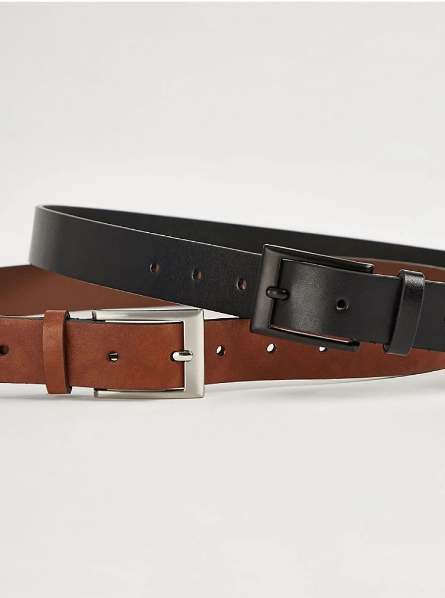 "George at Asda Men's Slim Belts 2 Pack – Comfortable & Stylish Formal Belts Review"