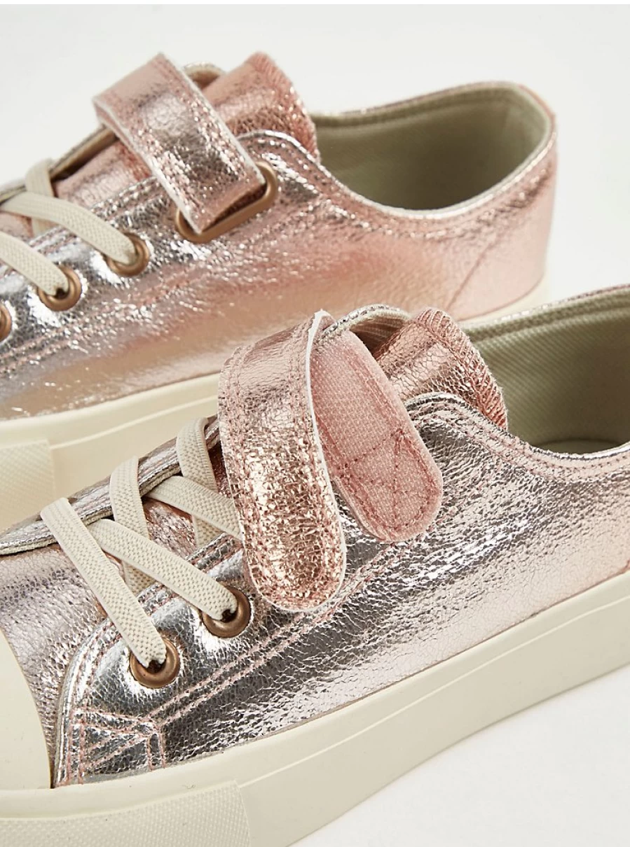 "George at Asda Kids' Rose Gold Shimmer Platform Cupsole Trainers – Reviews & Features"