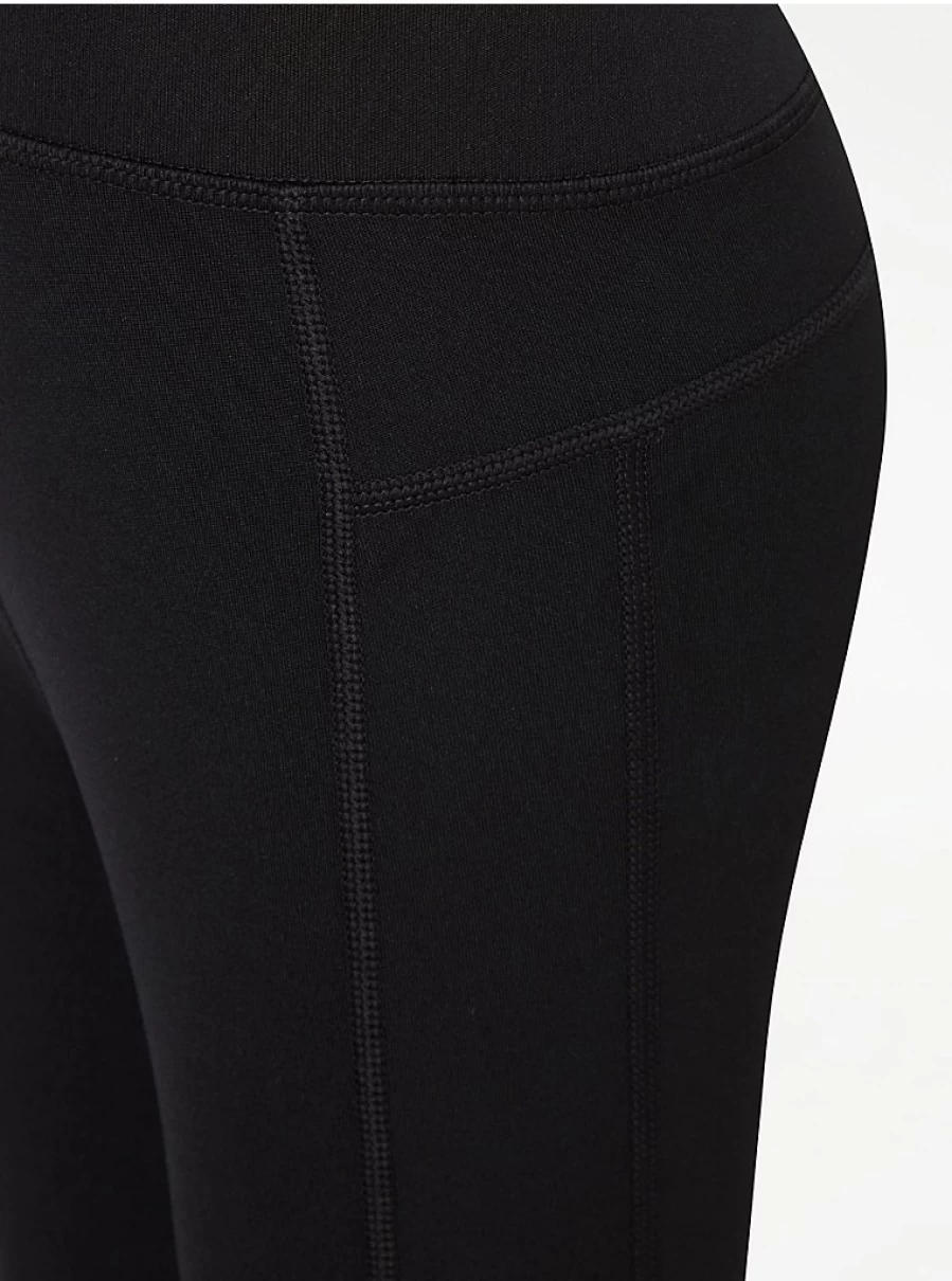"George at Asda Black Active Stretch Leggings for School & Work | Comfort & Style"