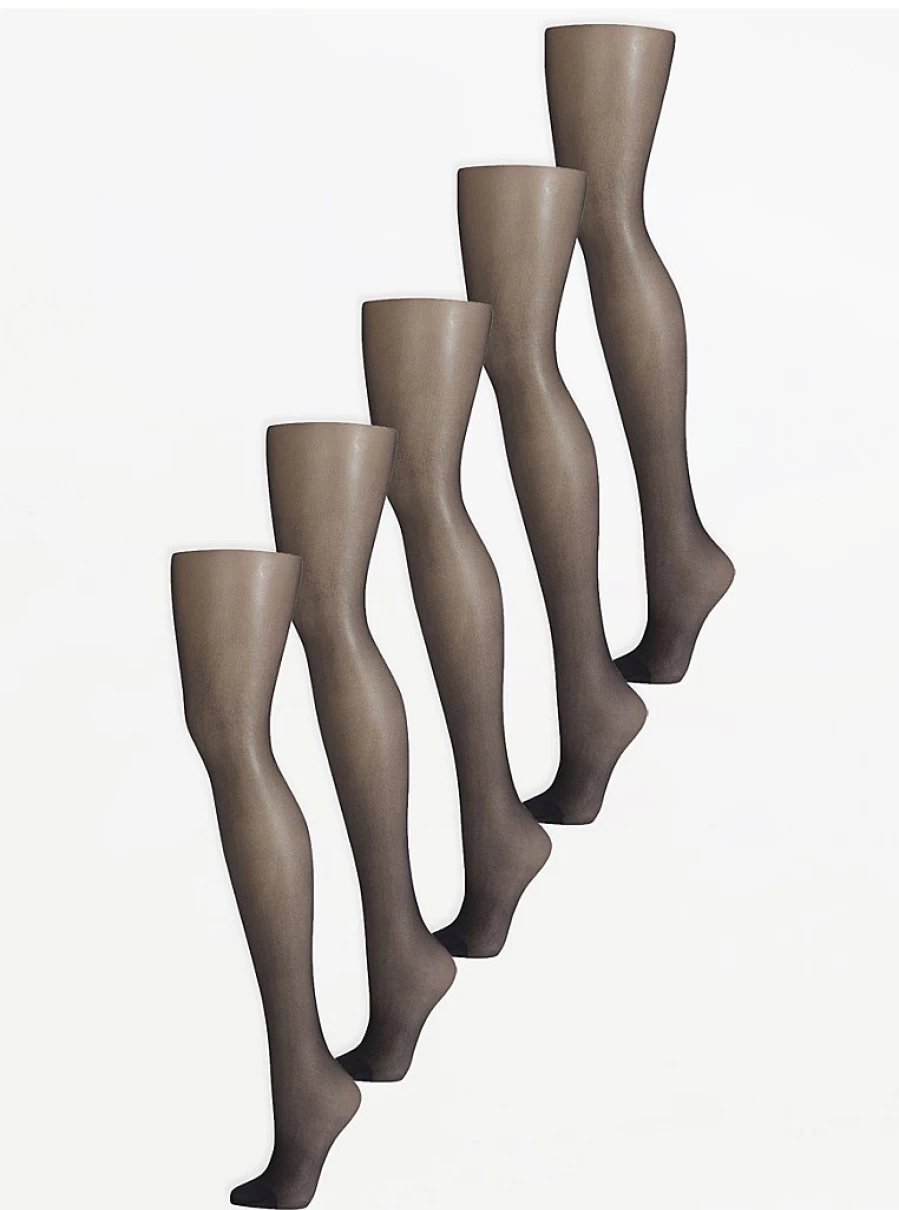 "George at Asda Black 15 Denier Tights 5-Pack | Women's Lingerie & Hosiery"