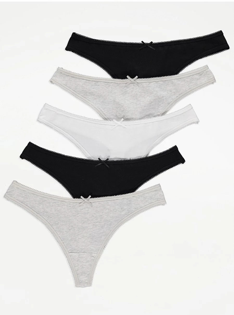 "George at Asda Women's Thongs 5-Pack | Comfortable Lingerie Multipack"