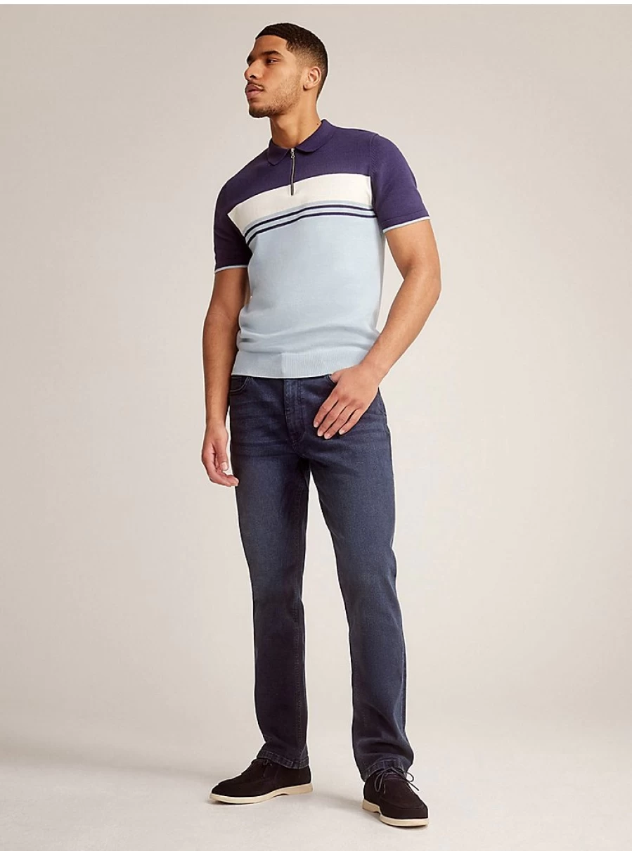 Men's Dark Ink Straight Fit Jeans - George at Asda | Comfort & Style