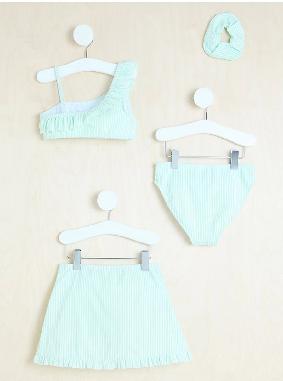 "George at Asda Girls Mint Green Bikini 4-Piece Set | Billie Faiers Collection"