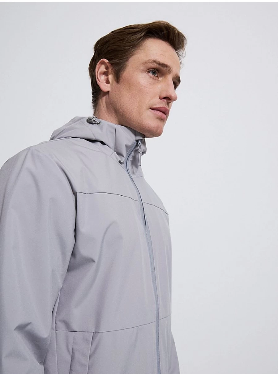 Men's Lightweight Grey Hooded Jacket by George at Asda – Comfort & Style