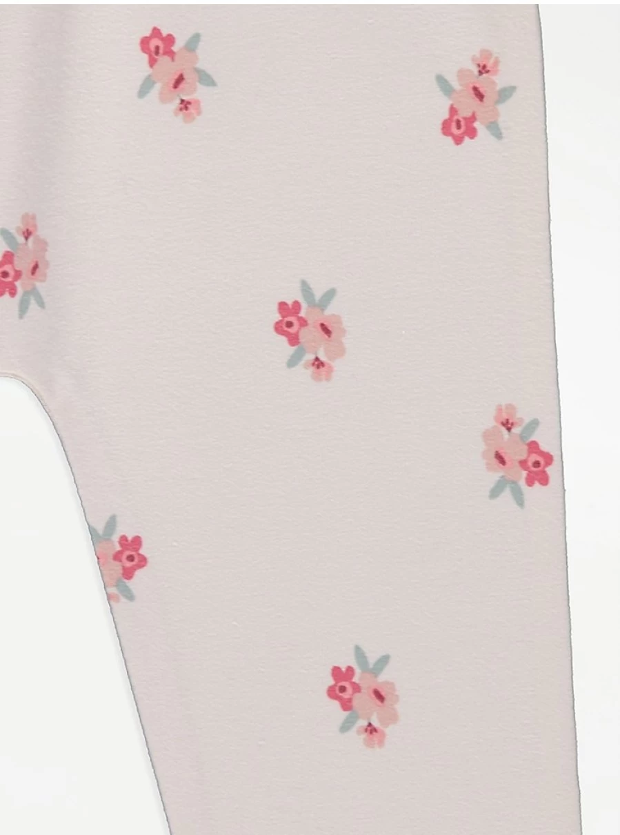 "George at Asda Baby Poppy Floral Leggings 3-Pack | Soft & Stylish Infant Leggings"