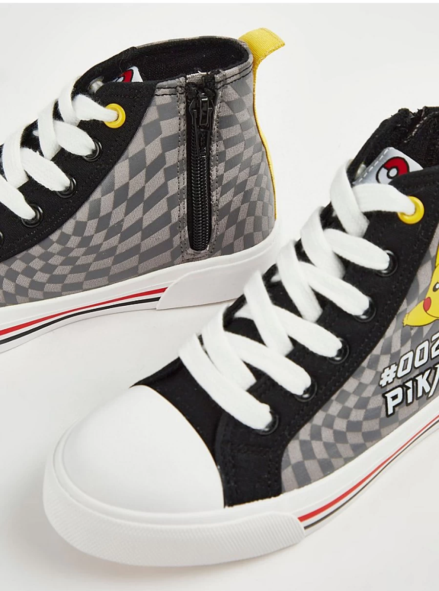 Boys' Pokemon Checkerboard High Top Sneakers | George at Asda | Kids' Trainers Review