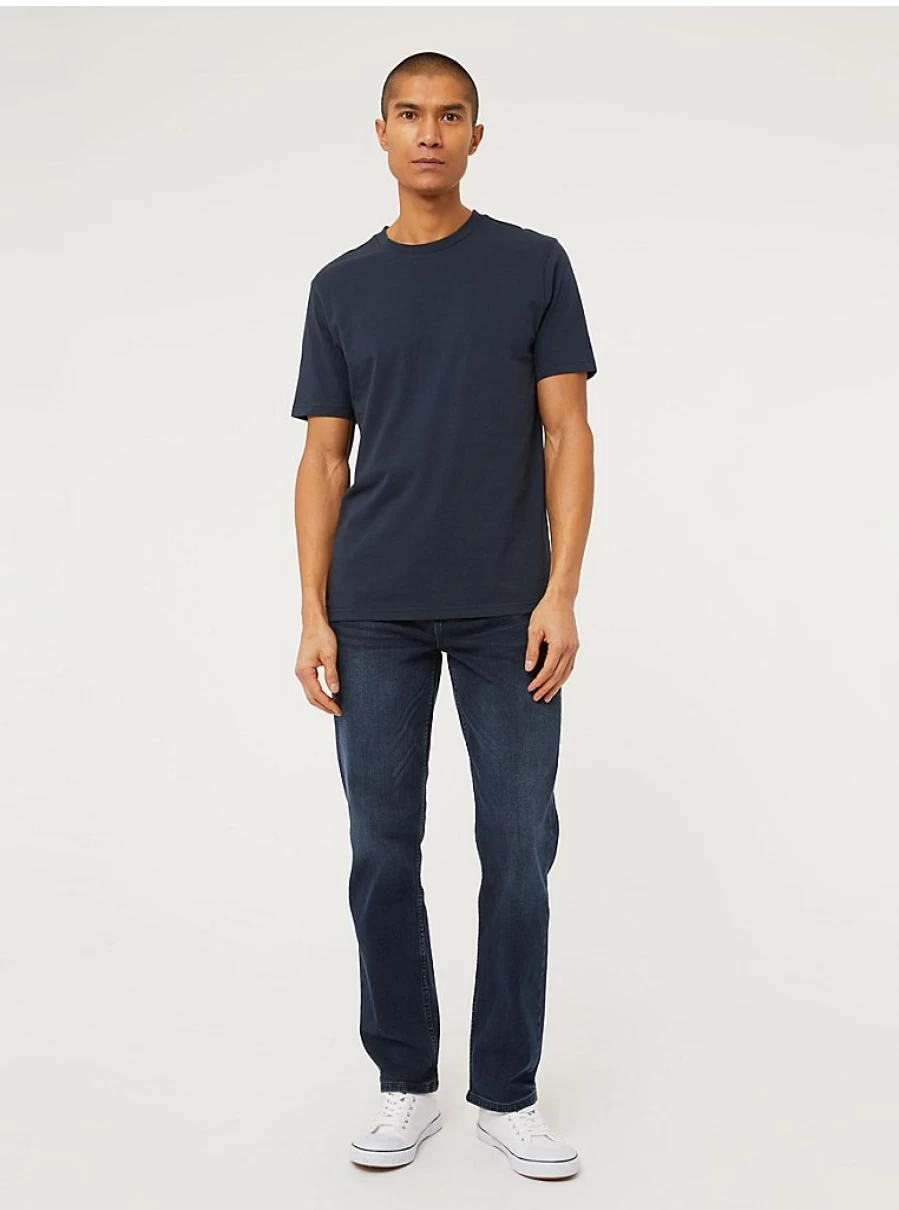 "George at Asda Men's Navy Plain Cotton T-Shirt – Comfort Fit Casual Wear"