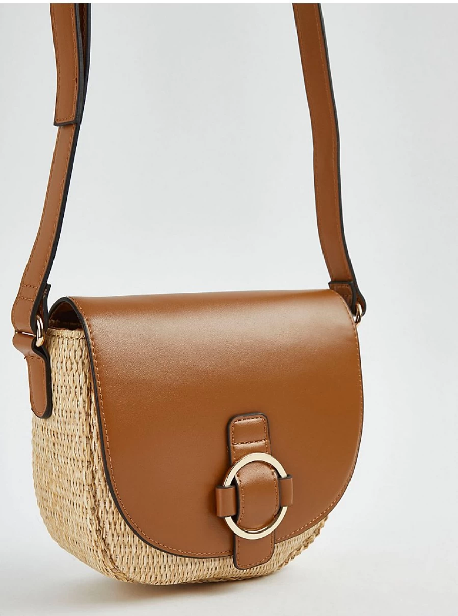 George at Asda Women's Brown Straw Saddle Bag – Stylish & Practical Handbag Review