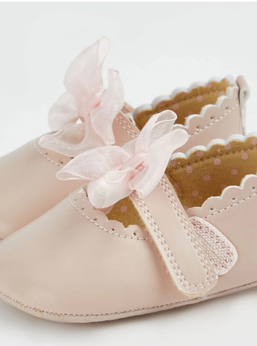 "George at Asda Baby Girls' Light Pink Bow Front Smart Shoes – Reviews & Features"