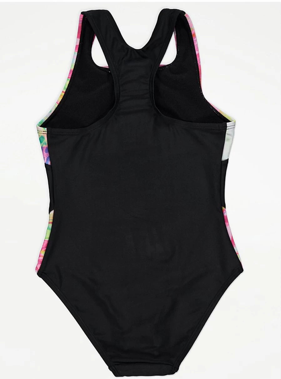 "George at Asda Girls' Bright Swirl Trim Zip Neck Swimsuit – Reviews & Features"