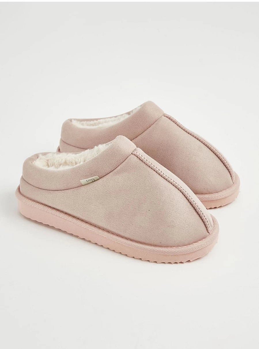 "George at Asda Pink Suedette Slip-On Mule Slippers | Comfortable Women's House Shoes"