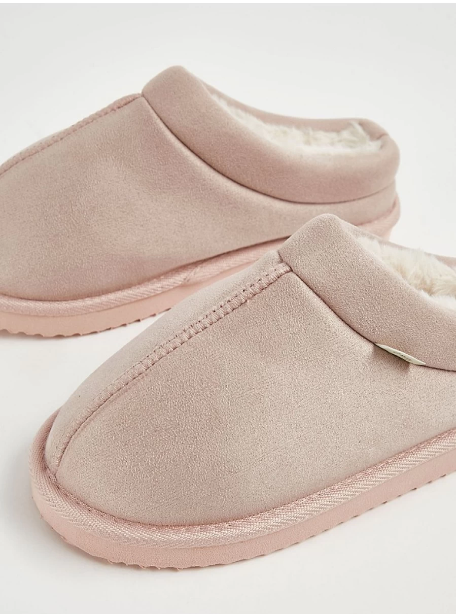 "George at Asda Pink Suedette Slip-On Mule Slippers | Comfortable Women's House Shoes"