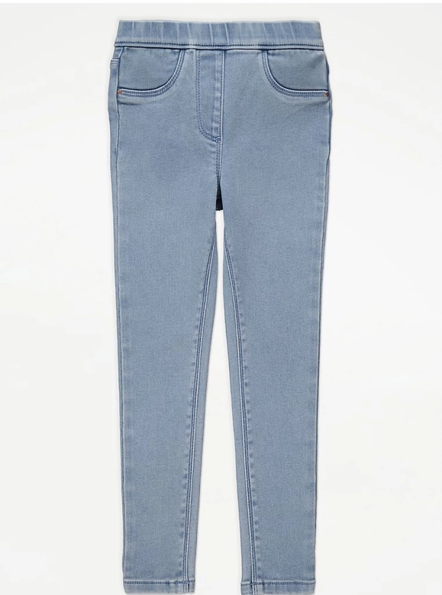 "George at Asda Kids' Blue Light Wash Jeggings Review: Comfort & Style"