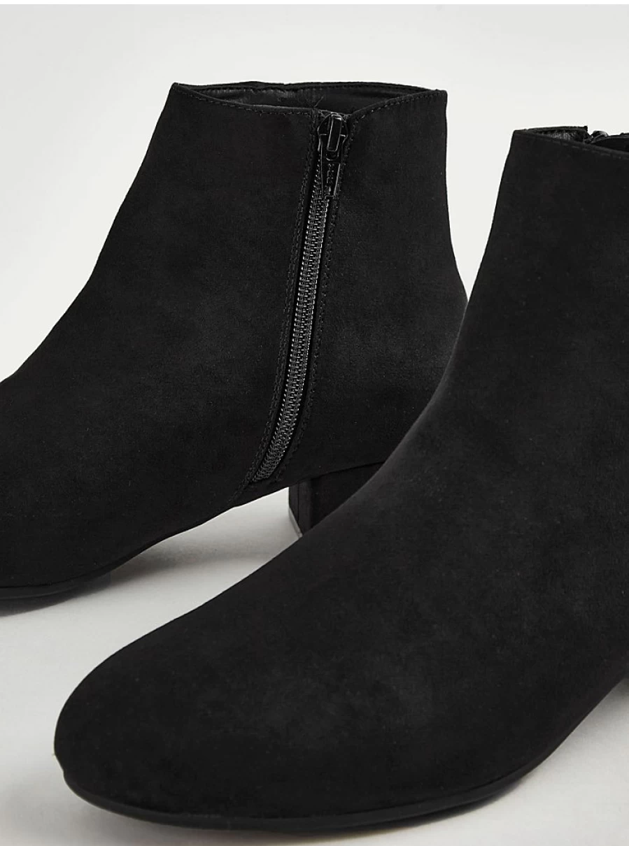 "George at Asda Women's Black Wide Fit Block Heel Ankle Boots – Comfort & Style Reviews"