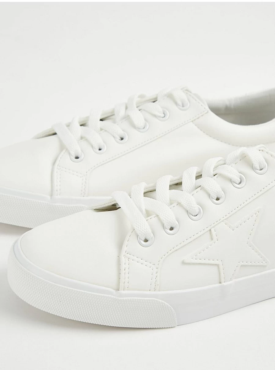 George at Asda Women's White Star Cupsole Trainers - Comfortable Sneakers Review