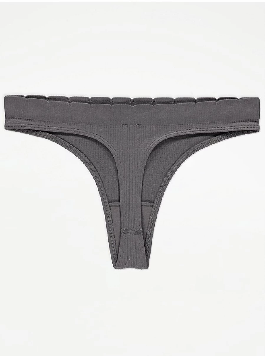 "George at Asda Ribbed Seam-Free Comfort Thongs 3-Pack – Soft Lingerie Panties Review"