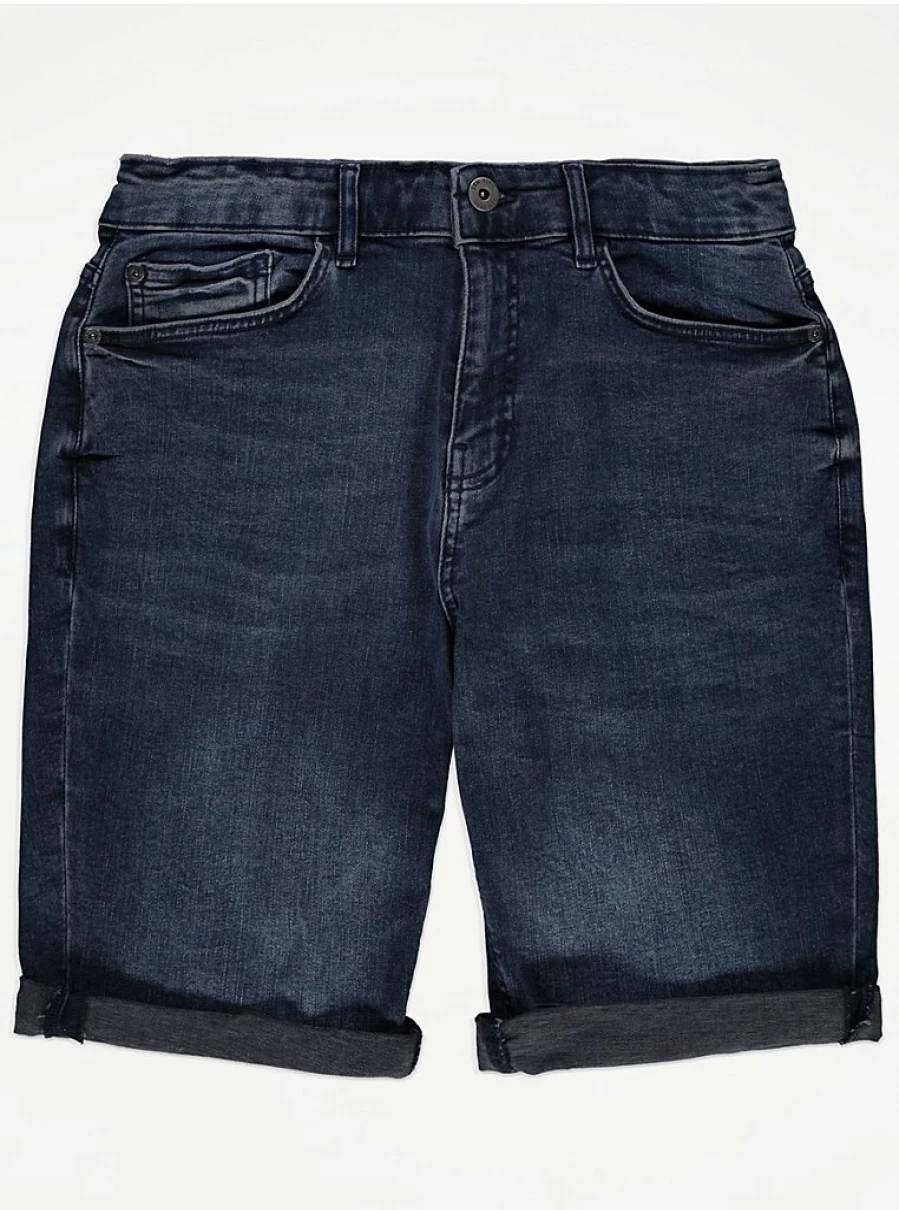 Men's Navy Overdye Denim Shorts by George at Asda – Comfort & Style Review