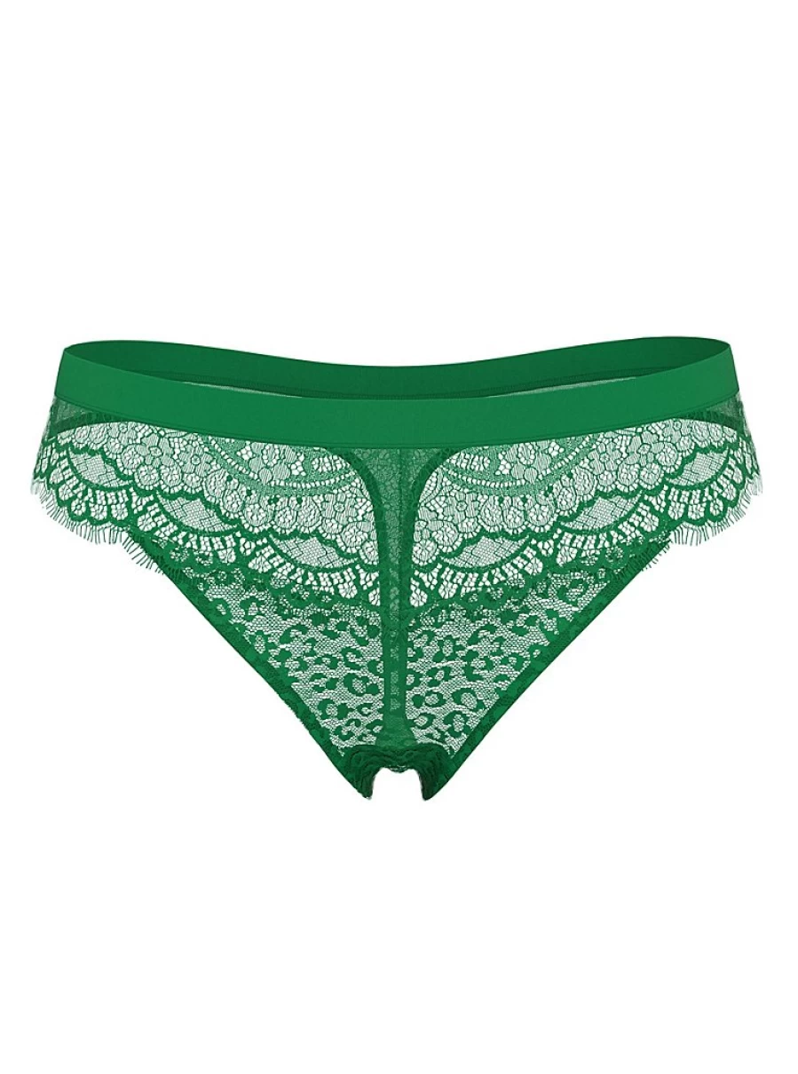 George at Asda Green Leopard Print Lace Thong | Women's Sexy Lingerie Briefs