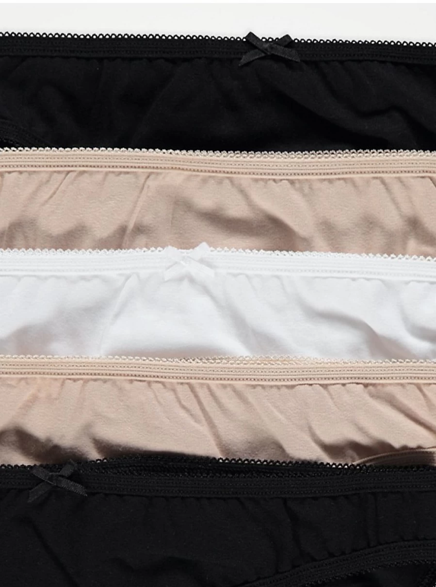 "George at Asda Neutral Mini Knickers 5-Pack | Comfortable Cotton Underwear | Women's Lingerie"