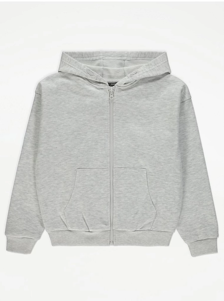 "George at Asda Kids Grey Plain Zip Up Hoodie Review | Comfort & Style"