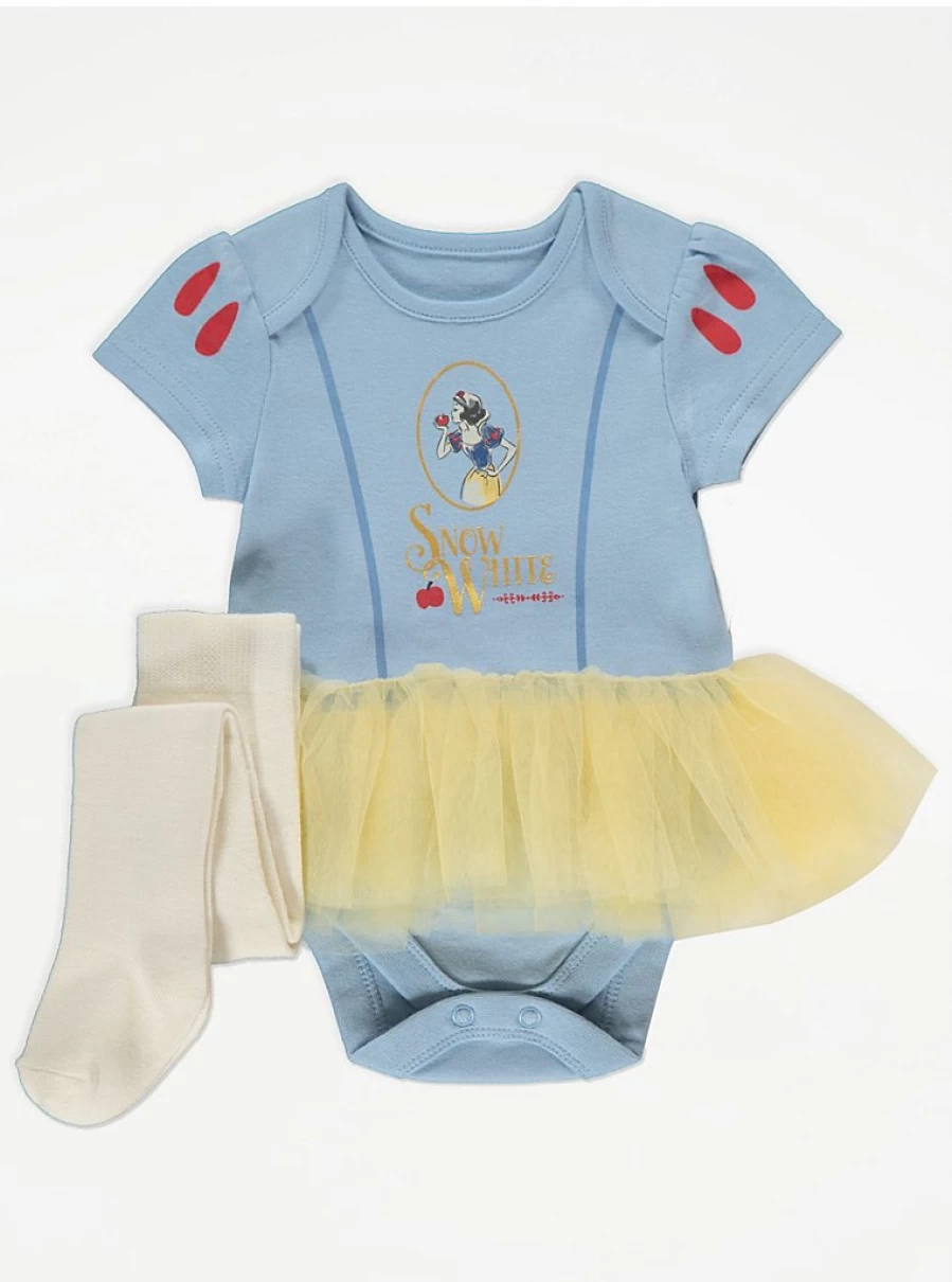 Disney Snow White Baby Girl Tutu Bodysuit & Tights Outfit - George at Asda