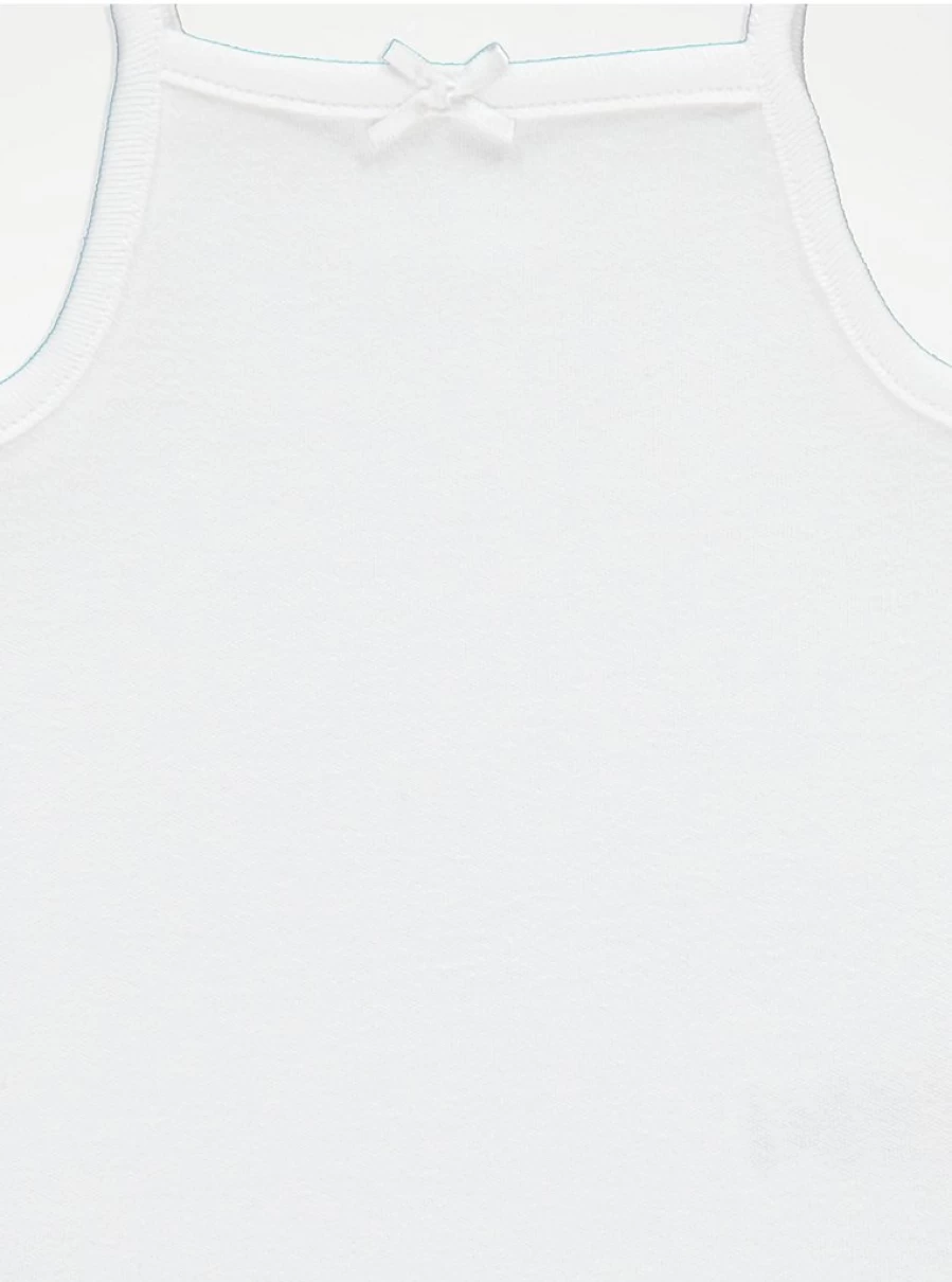 "George at Asda Baby White Strappy Bodysuits 3-Pack | Soft Cotton Infant Onesies"