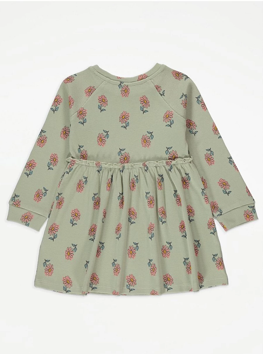 "George at Asda Sage Green Ribbed Tulip Dress for Girls – Reviews & Style Guide"