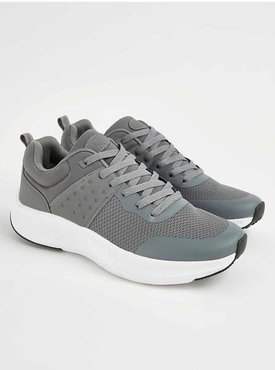 Men's Grey Mesh Active Trainers - George at Asda | Lightweight & Breathable Running Shoes