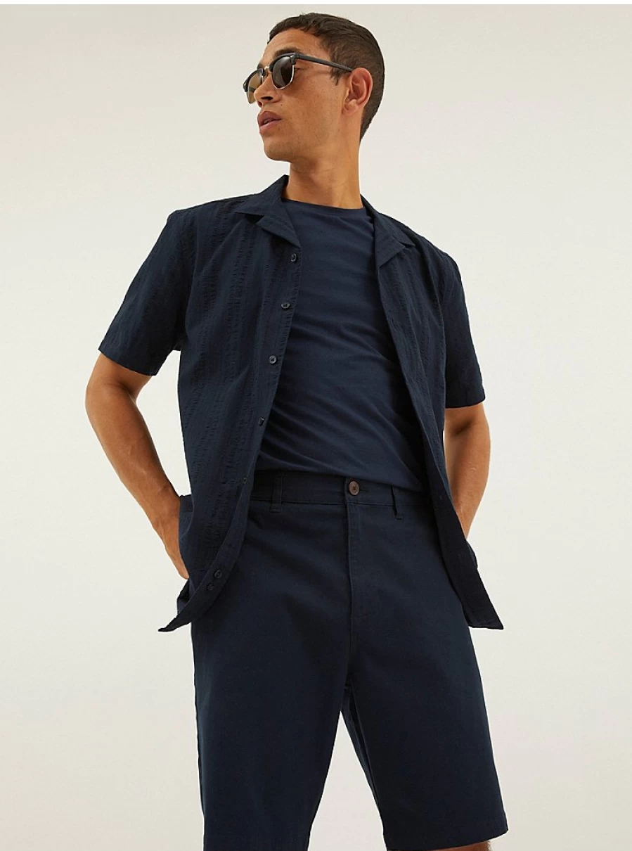 Men's Navy Chino Shorts by George at Asda | Comfort & Style | ASDA Fashion