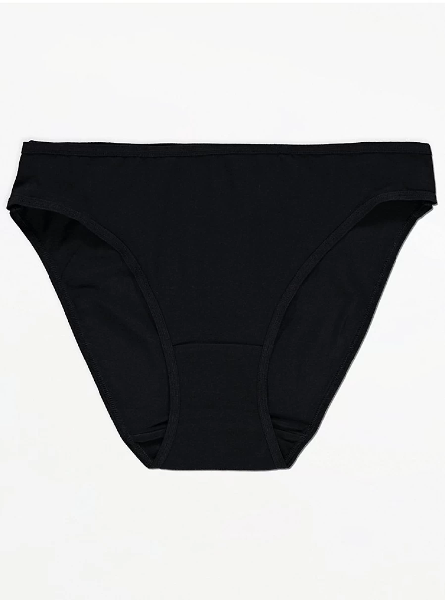 "George at Asda Black High Leg Knickers 7-Pack | Women's Lingerie Multipack"