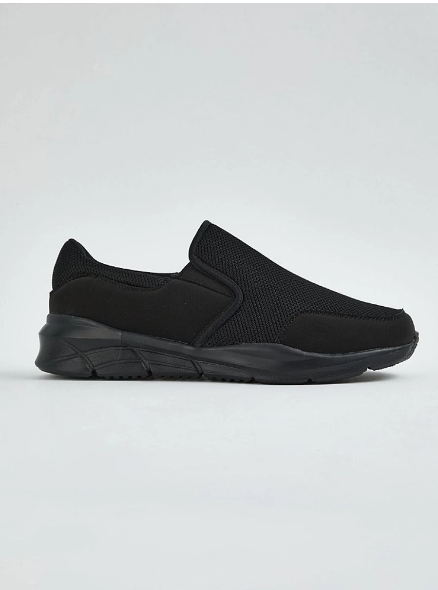 Men's Black Mesh Slip-On Trainers | Lightweight & Breathable | George at Asda