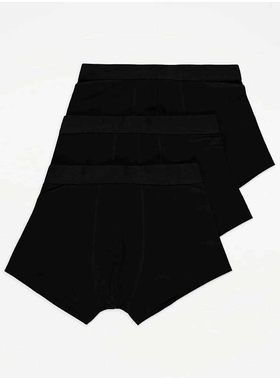Boys' Black Hipster Boxers 3 Pack | George at Asda | Comfort & Style