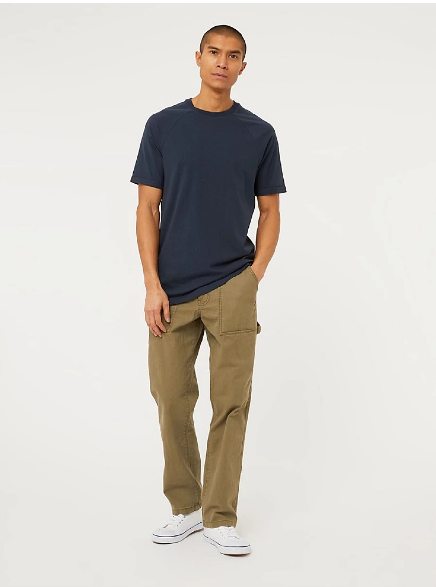 "George at Asda Men's Navy Plain Longline T-Shirt – Comfort Fit & Stylish Design"
