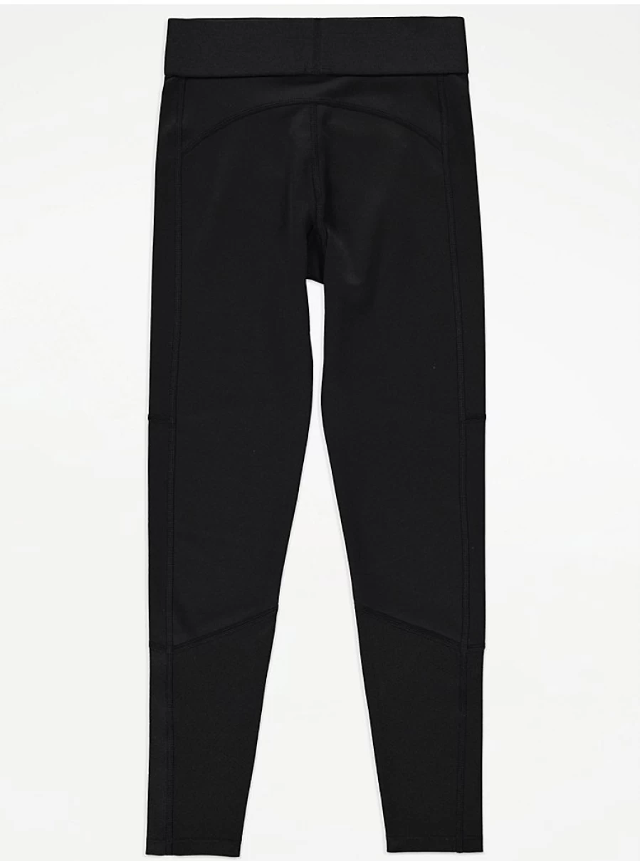 "George at Asda Kids' Black Active Sports Leggings – Comfortable & Durable for Play"