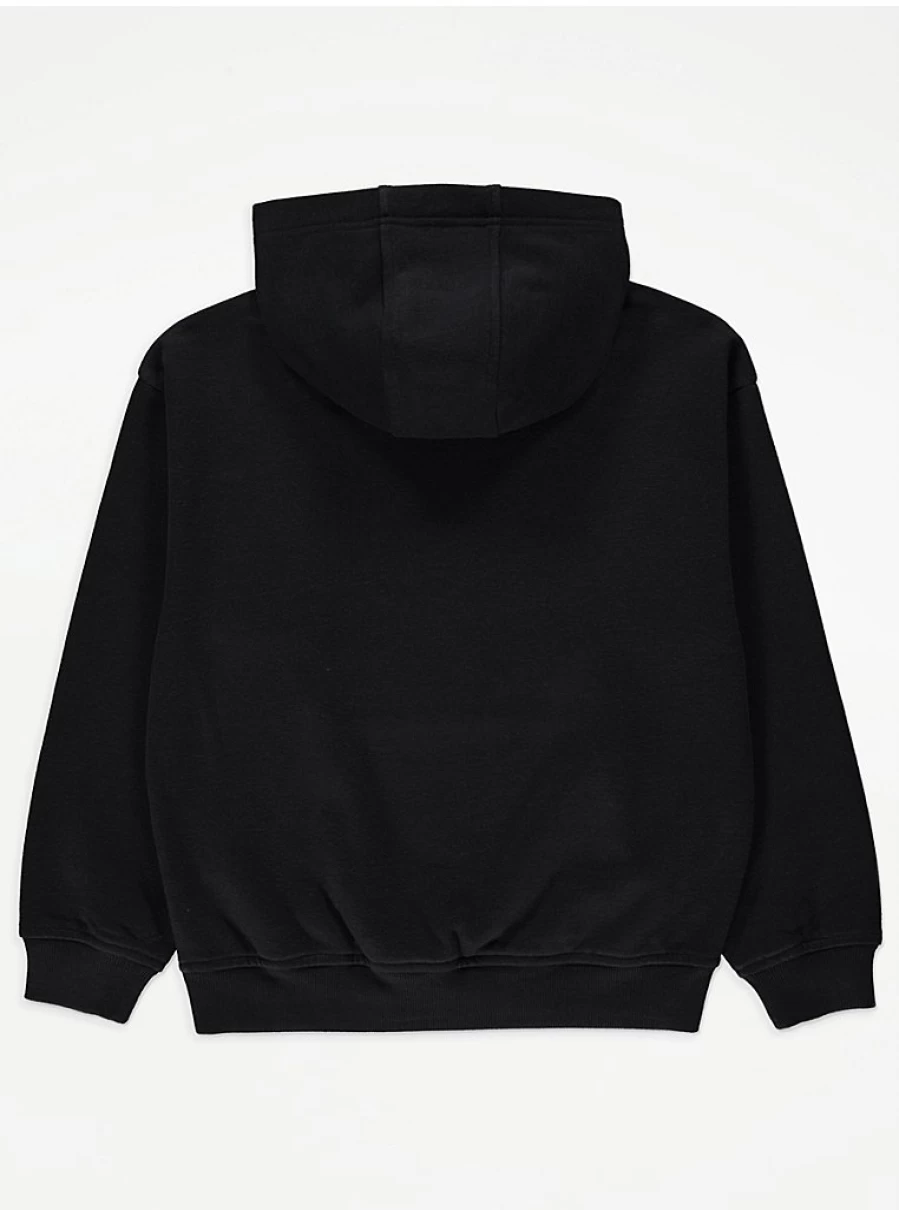 "George at Asda Kids Black Flocked Animal Print Heart Hoodie Review"