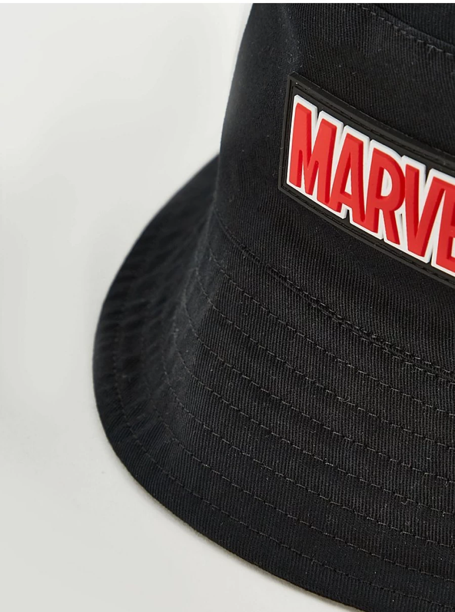 George at Asda Marvel Black Bucket Hats 2 Pack for Girls | Kids' Superhero Sun Hats