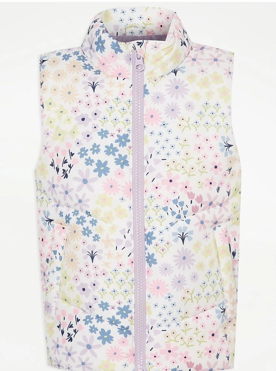 "George at Asda Kids Floral Padded Gilet – Warm Winter Vest Review"