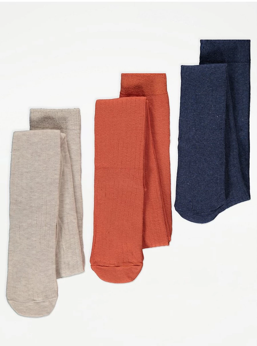 "George at Asda Kids Riviera Rib Tights 3-Pack | Comfort & Style | Reviews"